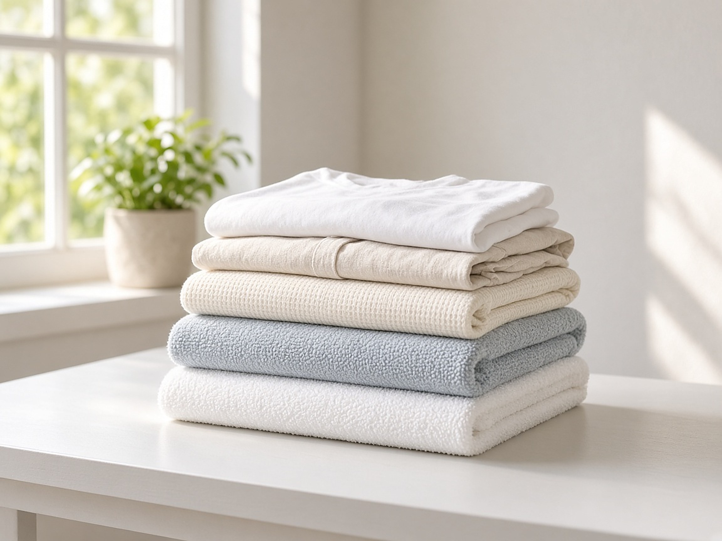 Folded laundry